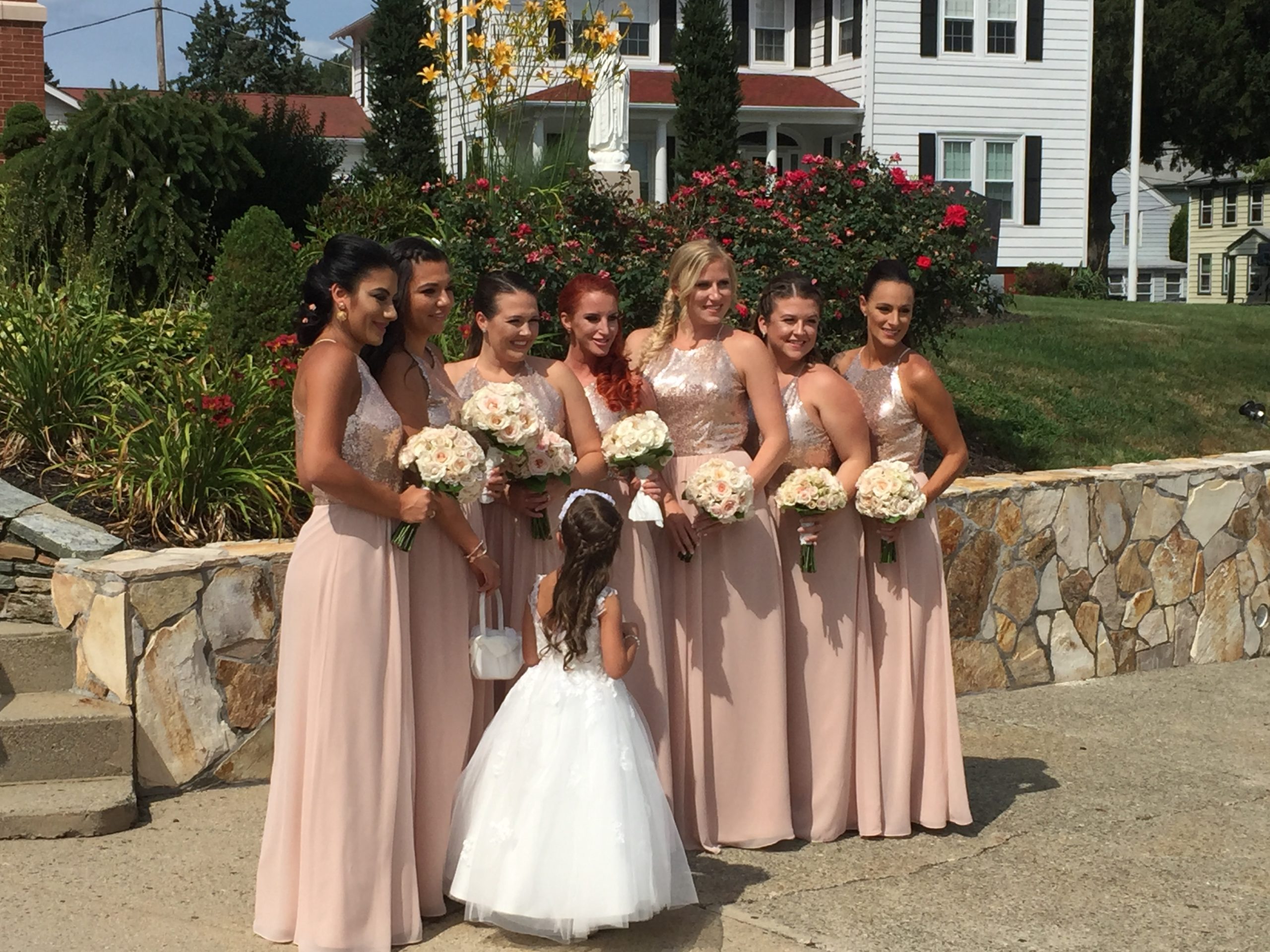 Bridesmaids with Bouquets 2