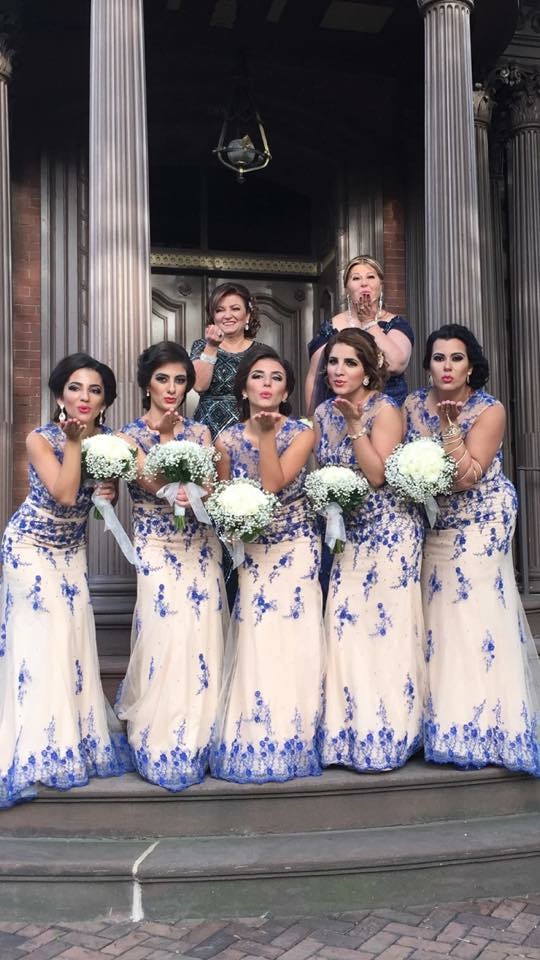 Bridesmaids with Bouquets 1